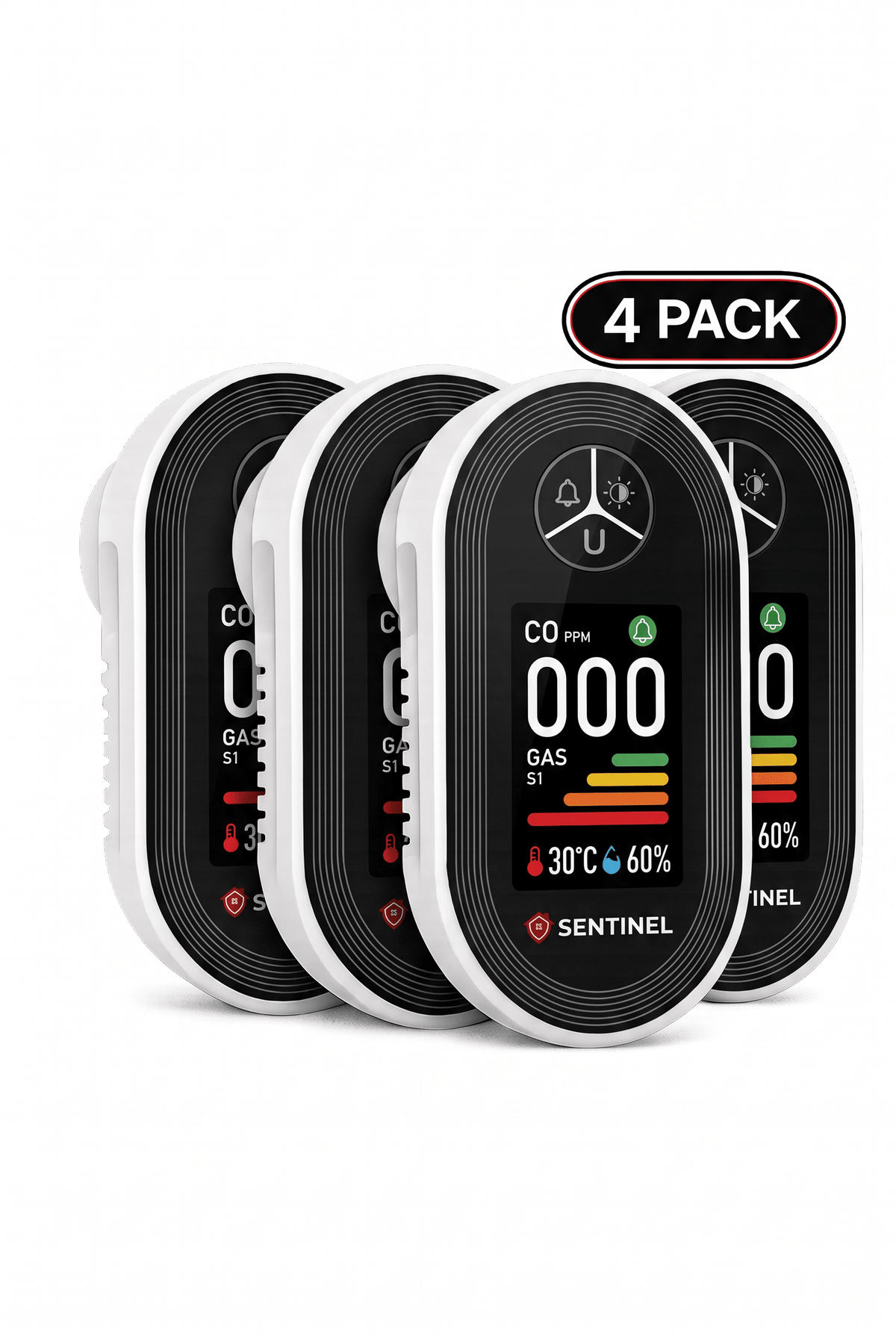 Sentinel CO & Gas Detector 4 Pack