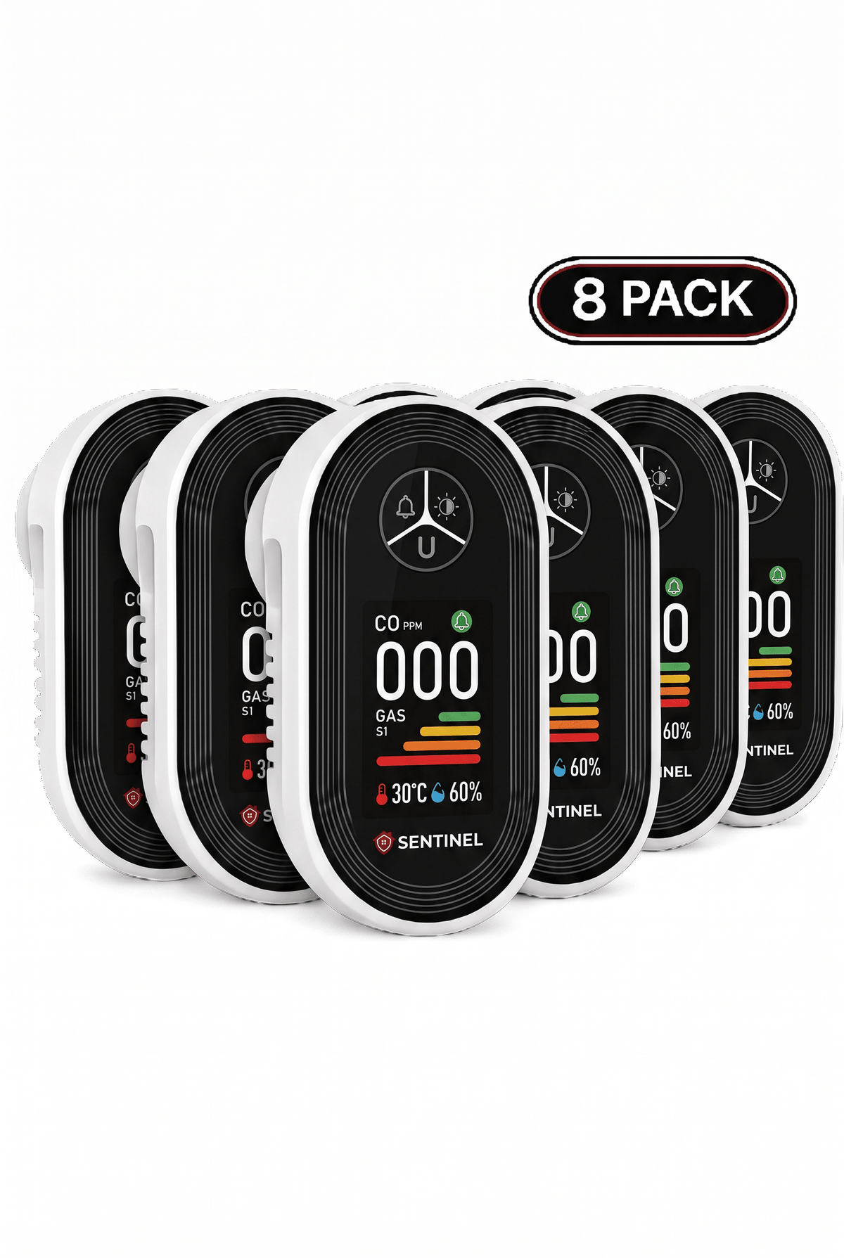 Sentinel CO & Gas Detector 8 Pack